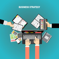 Flat design illustration concepts for business analysis and planning, consulting,