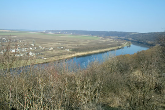 Landscape of Soroca with Nistru river