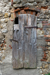 Detail of an old window of a rural house