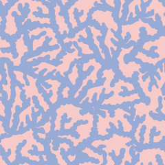 Coral vector seamless pattern. Color trend 2016