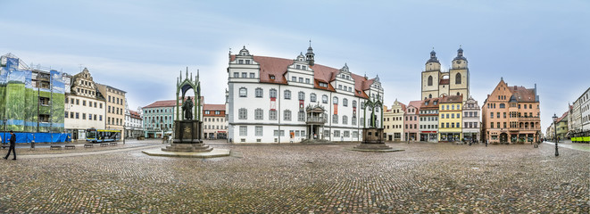 The Main Square of Luther City Wittenberg in Germany