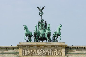 Fototapeta premium Quadriga of Brandenburg Gate. Berlin. Germany