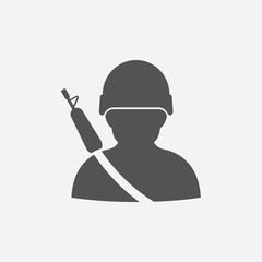 Soldier icon of vector illustration for web and mobile - 107284138