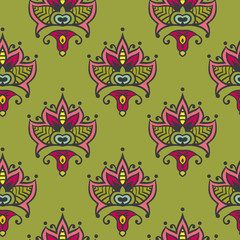 Seamless vector asian patterns. Illustration