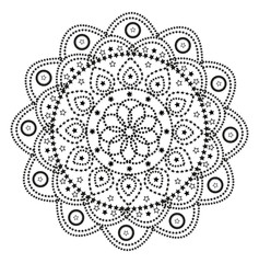 Black and white mandala vector for coloring, mandala bianco e nero vettoriale da colorare