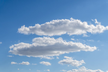 White clouds on blue sky