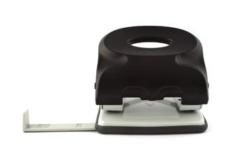 Black hole puncher isolated on white background