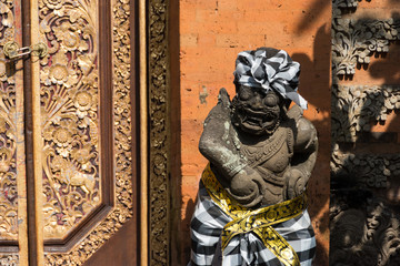 Stone idol in a Balinese temple