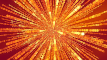 Spinning Rays Of Spheres On Billowed Background