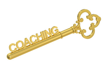 Coaching - Golden Key, 3D rendering