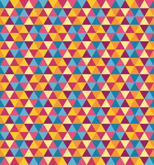 Fototapeta na wymiar Seamless colorful carnival triangle texture