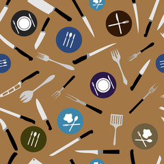 Seamless kitchen pattern