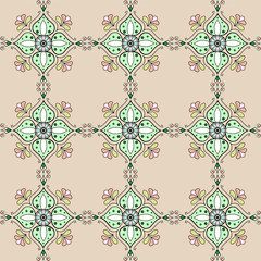 Assembly of the four color patterns