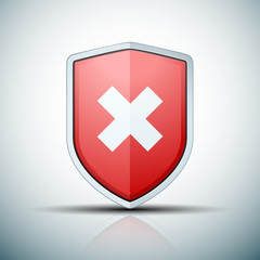 Obraz premium Unprotected Shield sign