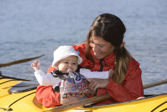 Mom and Daughter Enjoying