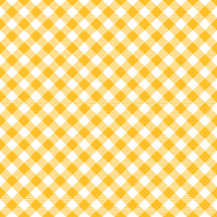 Seamless Yellow Checkered Plaid Fabric Pattern Texture