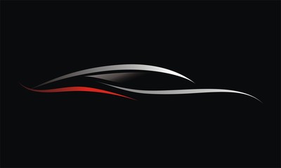 Naklejka premium Wektor Logo linii samochodu