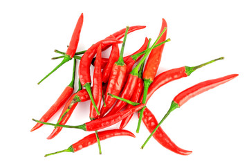 red chili pepper isolated on white background
