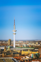 Fototapeta premium Hamburg, Heinrich Hertz, telecommunication tower