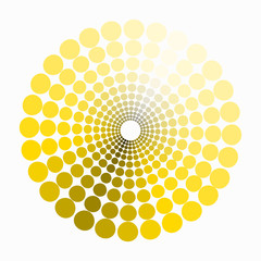 color circle shades of yellow.  illustration