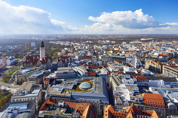 Blick auf Leipzig
