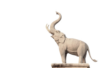 Elephant Statue on white background