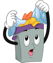 Mascot Hamper Overloaded Clothes