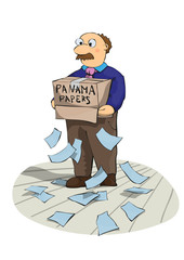 illustration on offshore scandal in Panama