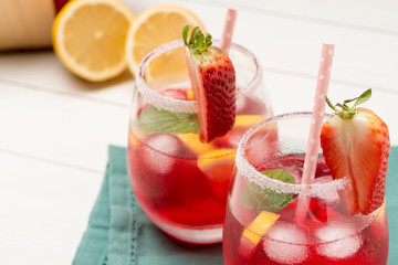 Cold strawberry drink