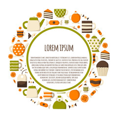 Round teatime background