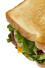 homemade ham sandwich