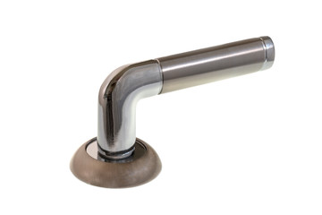 Дверная ручка на белом фоне