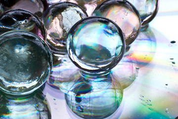 Many gel ball colorful