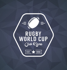 Rugby logo vector, Football badge logo template