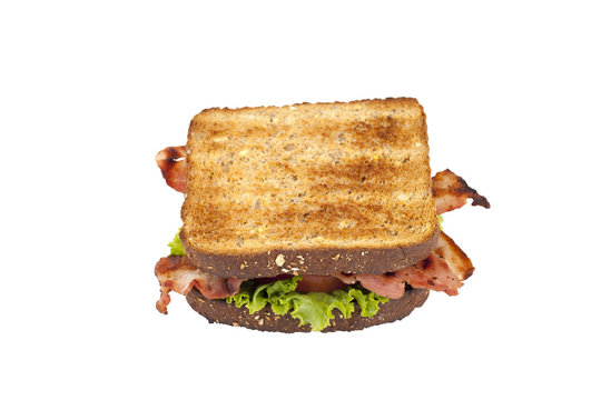 bacon sandwich with toasted bread