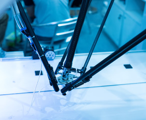 Fototapeta na wymiar Industrial robot working in factory,Conveyor Tracking Controler