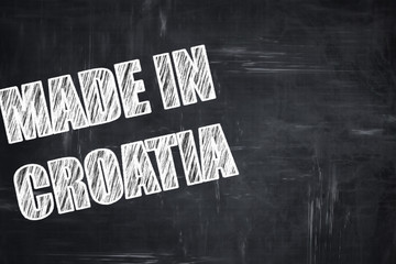 Chalkboard background with chalk letters: Made in croatia
