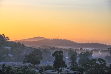 Sunrise over mountains. Arusha, Tanzania.
