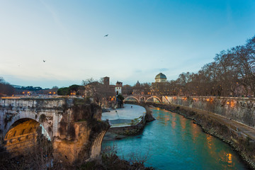 Roma (Rome, Italia) - Isola Tiberina e Lungotevere