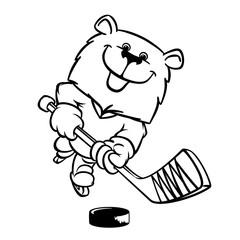 Bear hockey player