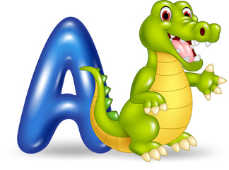 Illustration of A letter for Alligator
