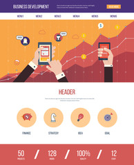 Concepts for business development, teamwork, financial report and strategy. 