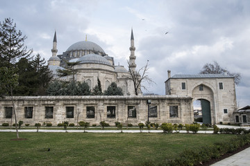 Fototapeta na wymiar La moschea del Solimano ad Istanbul, Turchia