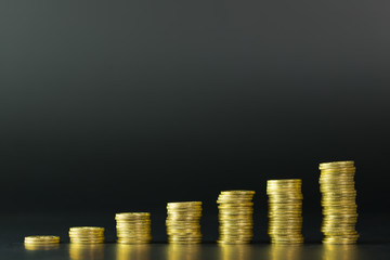Gold coins stack