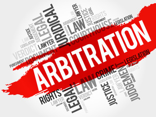 Arbitration word cloud concept