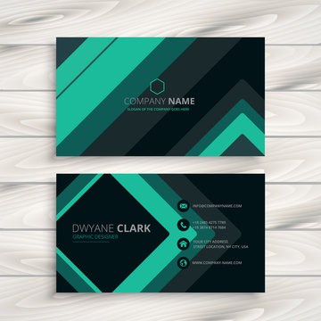 turquoise minimal business card
