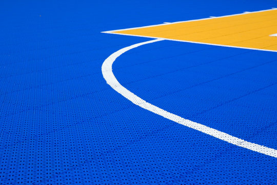 colorful basketball court