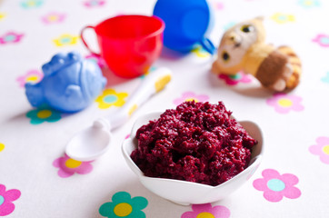 Baby food from beets
