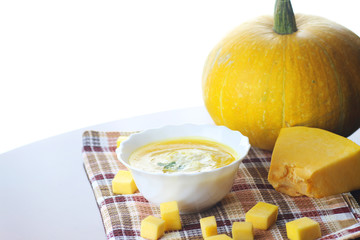 Pumpkin soup cooking