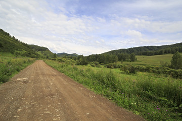 Beautiful road among mountains. 